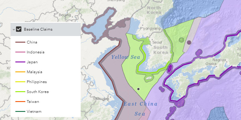 Baseline and EEZ claims from Maritime Awareness Project interactive map